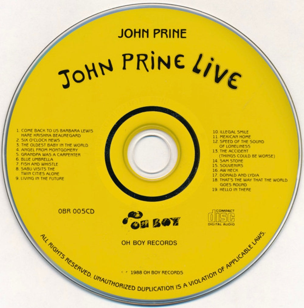 Label Disc: John Prine – Live CD | Relix