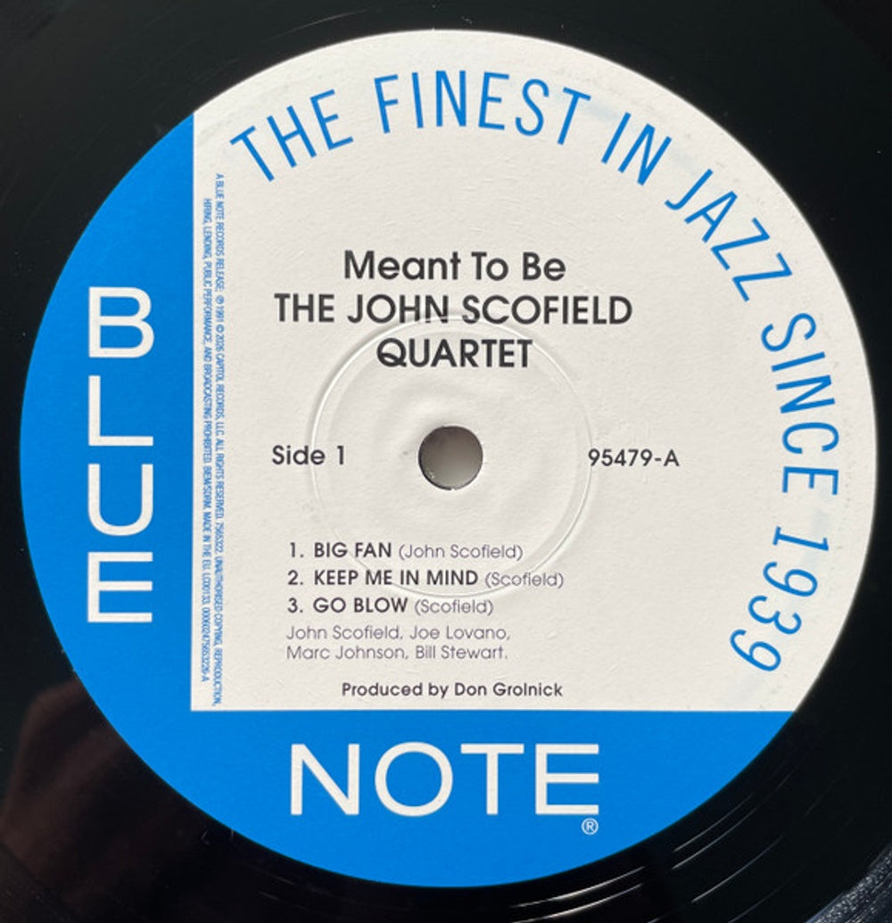Label Disc: John Scofield – Meant To Be (Blue Note Classic Vinyl Edition) Vinyl LP | Relix