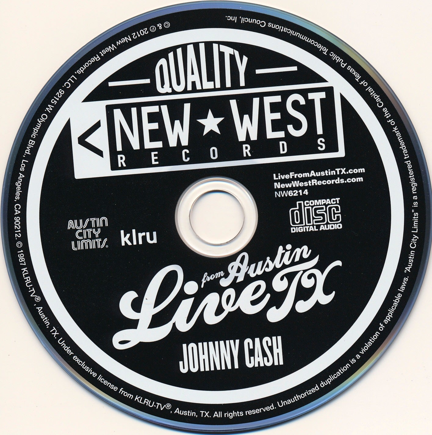 Label Disc: Johnny Cash – Live from Austin TX CD | Relix