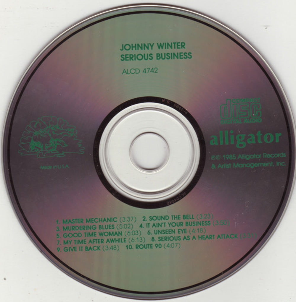 Label Disc: Johnny Winter – Serious Business CD | Relix
