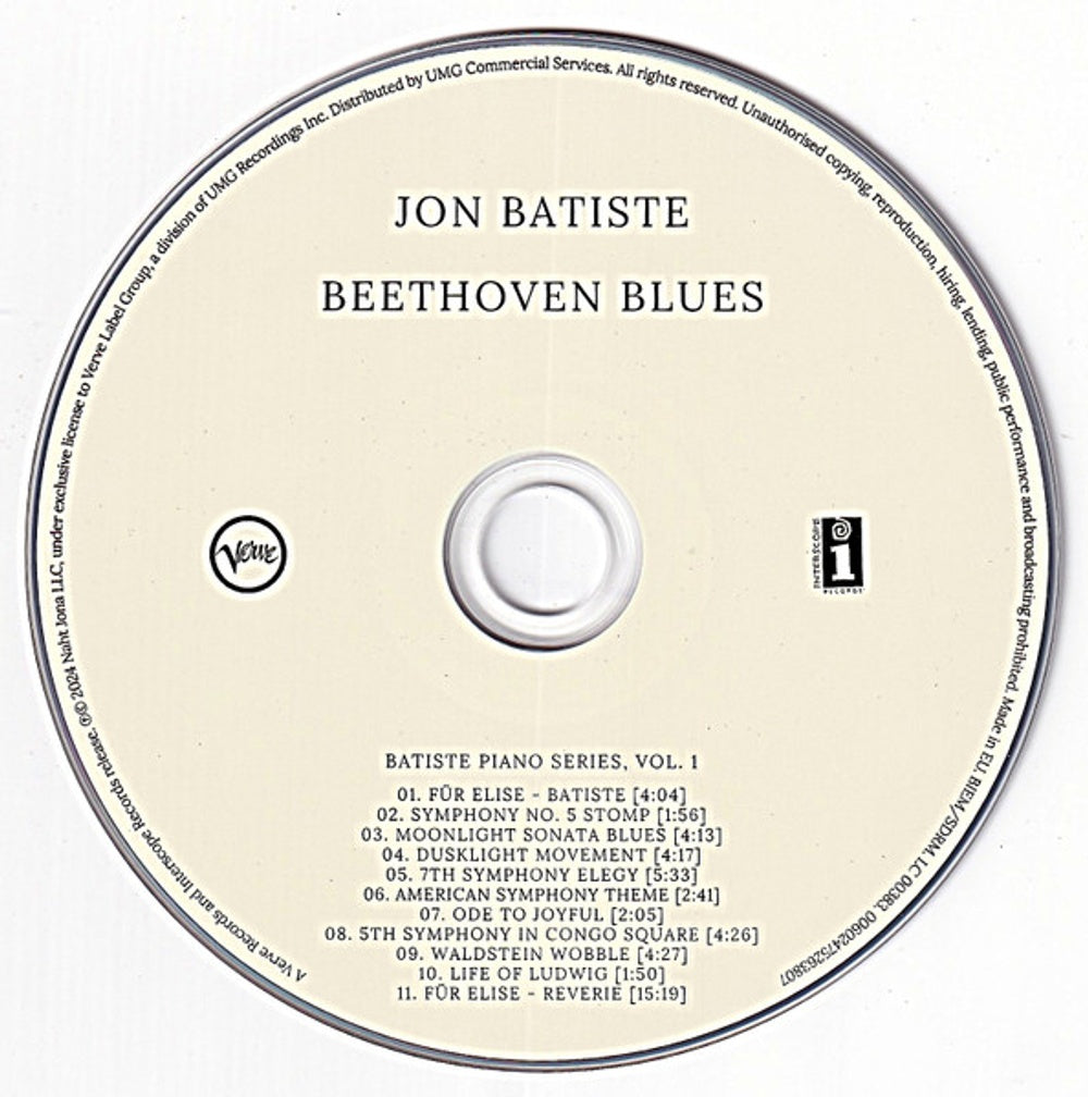 Label Disc: Jon Batiste – Beethoven Blues CD | Relix