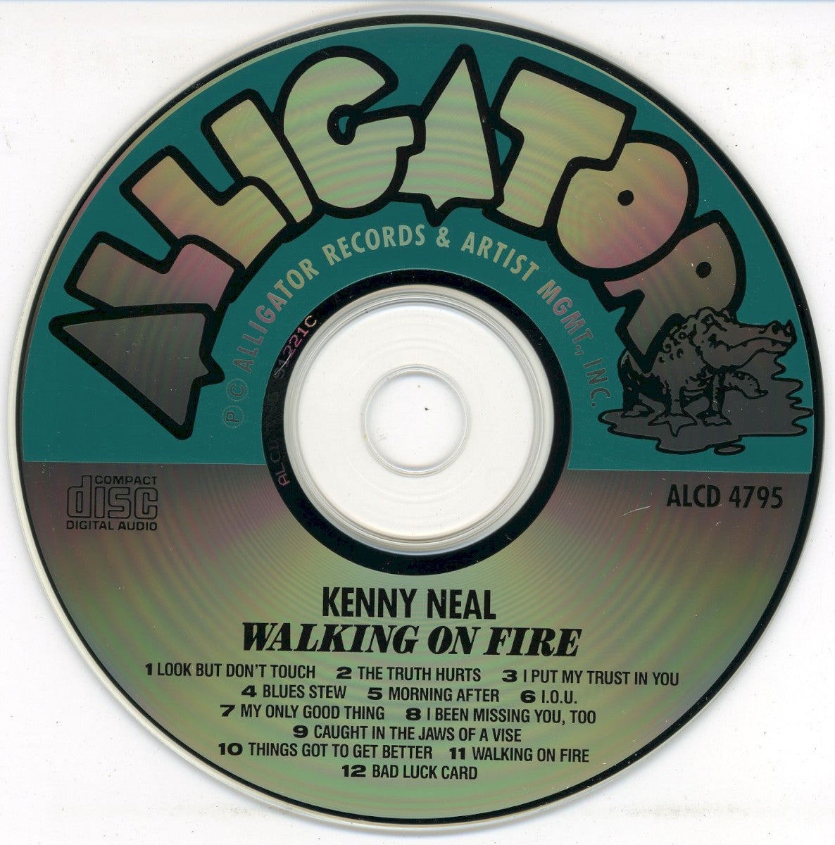 Label Disc: Kenny Neal – Walking on Fire CD | Relix
