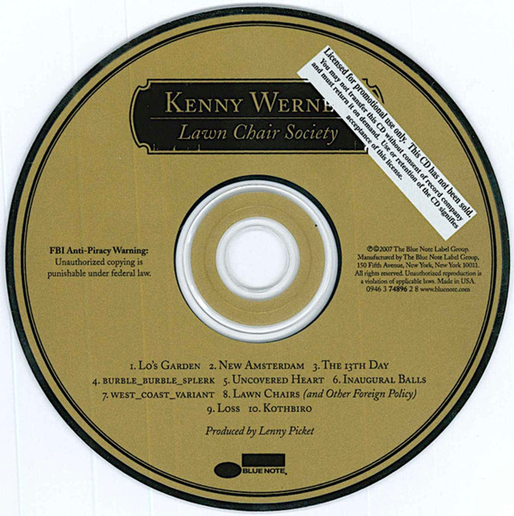 Label Disc: Kenny Werner – Lawn Chair Society CD | Relix