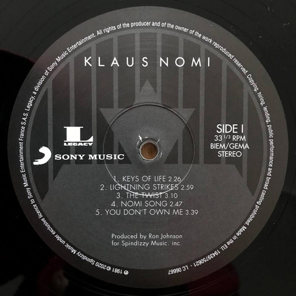 Label Disc: Klaus Nomi – Nomi (Box LP Vinyl) Vinyl LP | Relix