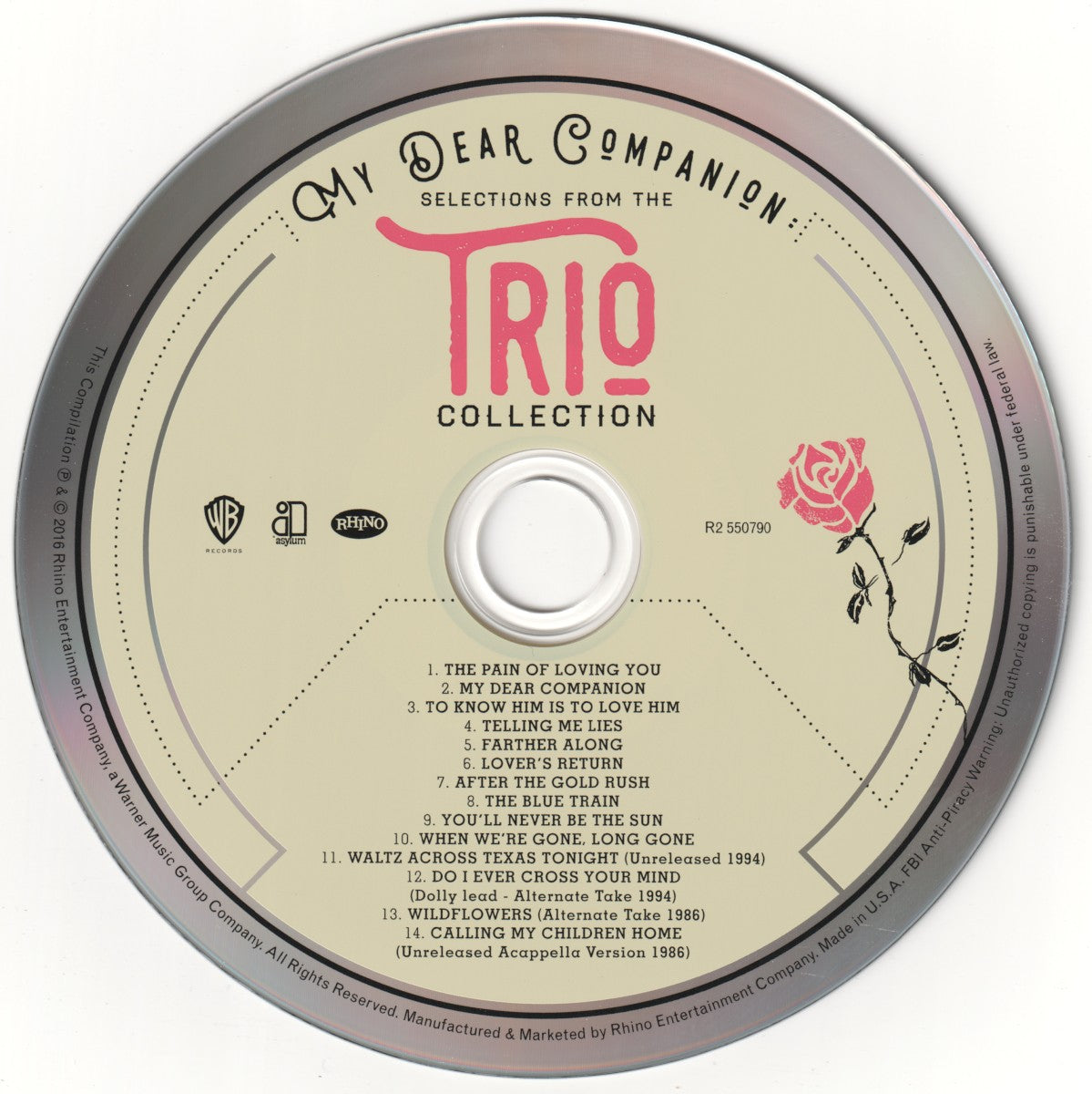 Label Disc: Linda Ronstadt – My Dear Companion: Selections from the Trio Collection CD | Relix