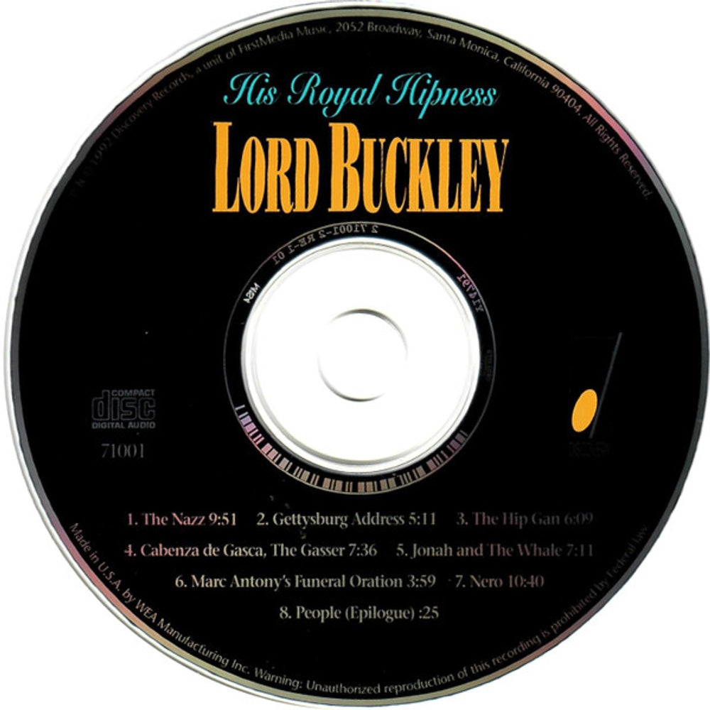 Label Disc: Lord Buckley – His Royal Hipness CD | Relix
