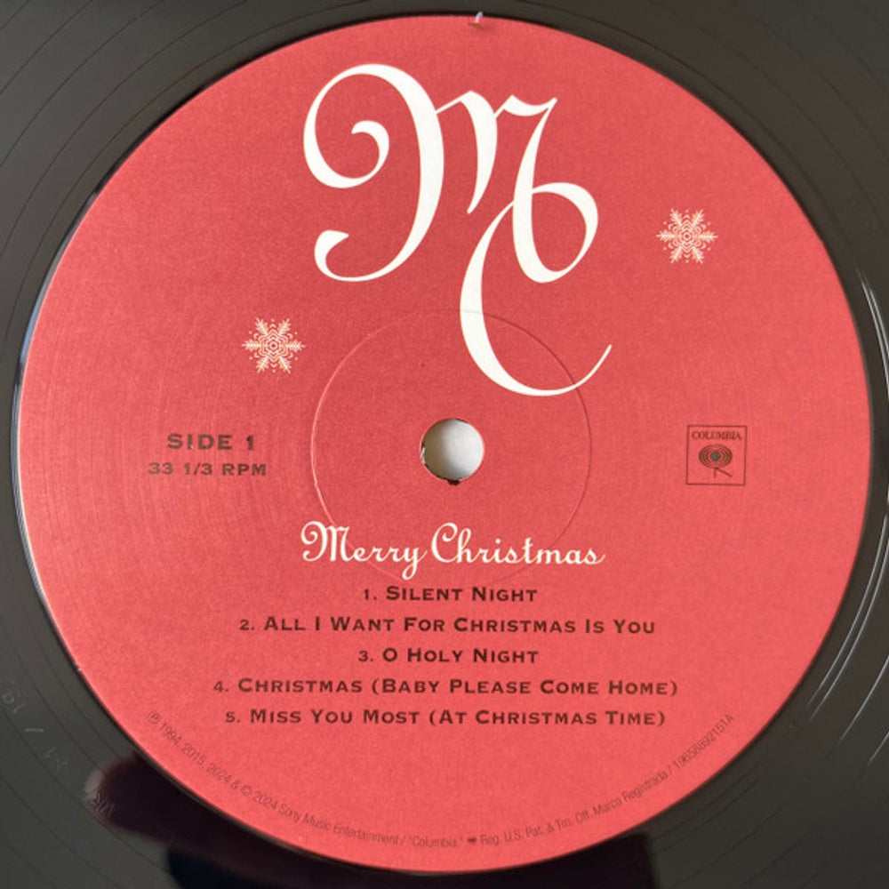 Label Disc: Mariah Carey – Merry Christmas (30th Anniversary LP Vinyl) Vinyl LP | Relix