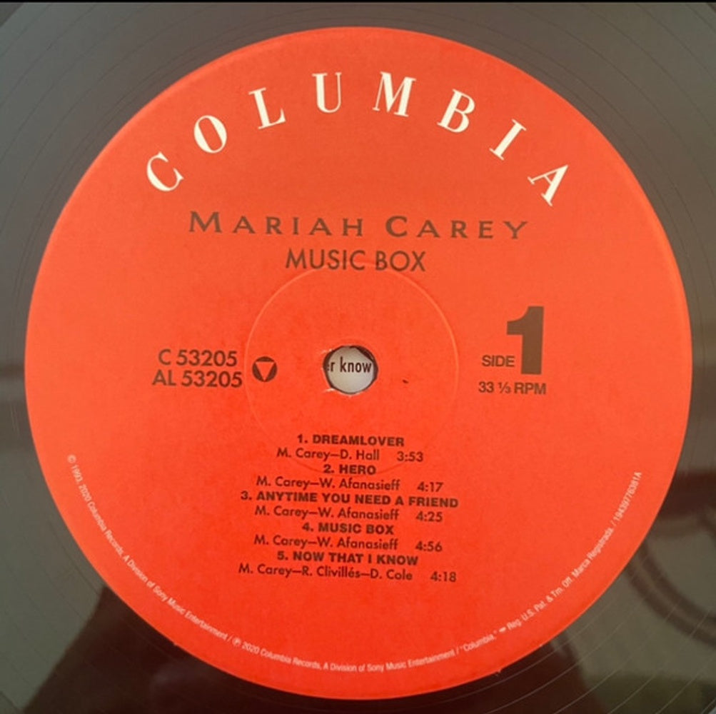 Label Disc: Mariah Carey – Music Box Vinyl LP | Relix