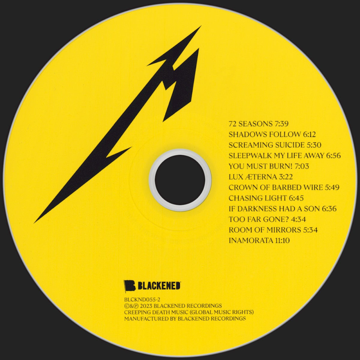 Label Disc: Metallica – 72 Seasons CD | Relix