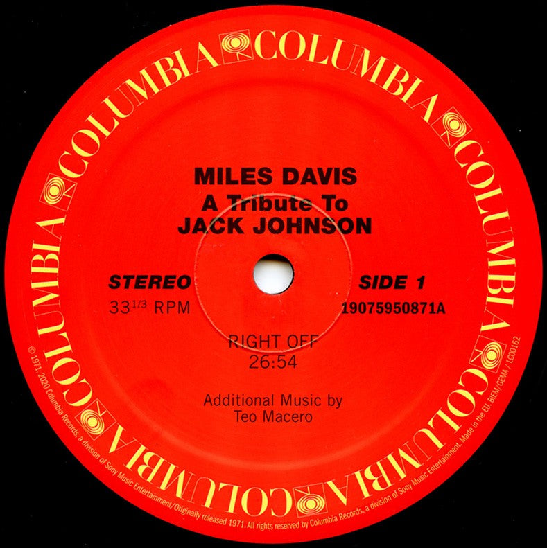 Label Disc: Miles Davis – A Tribute To Jack Johnson Vinyl LP | Relix