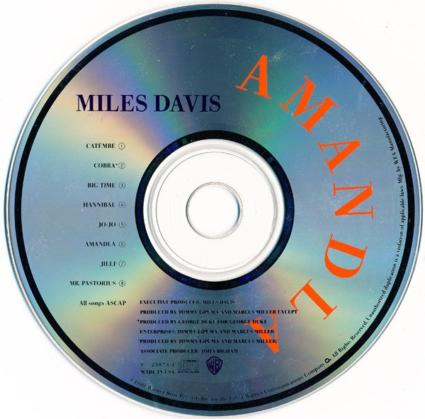 Label Disc: Miles Davis – Amandla CD | Relix