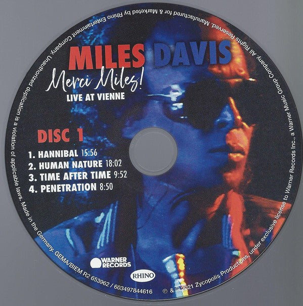 Label Disc: Miles Davis – Merci Miles Live At Vienne CD | Relix