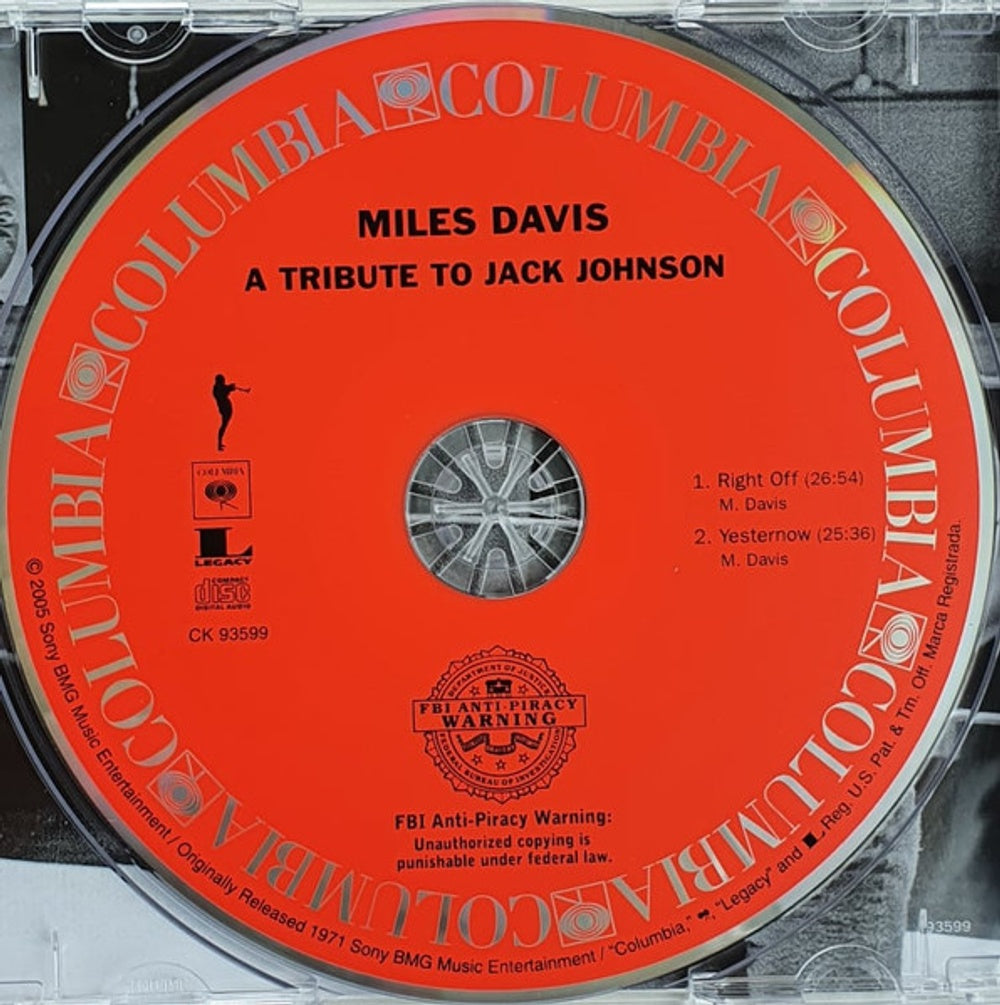 Label Disc: Miles Davis – Tribute to Jack Johnson CD | Relix