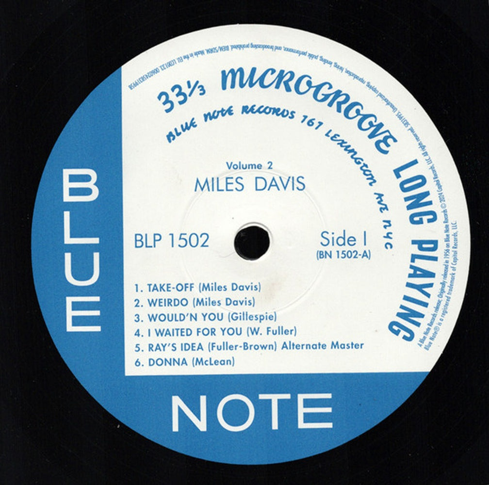Label Disc: Miles Davis – Volume 2 (Blue Note Classic Vinyl Series) Vinyl LP | Relix