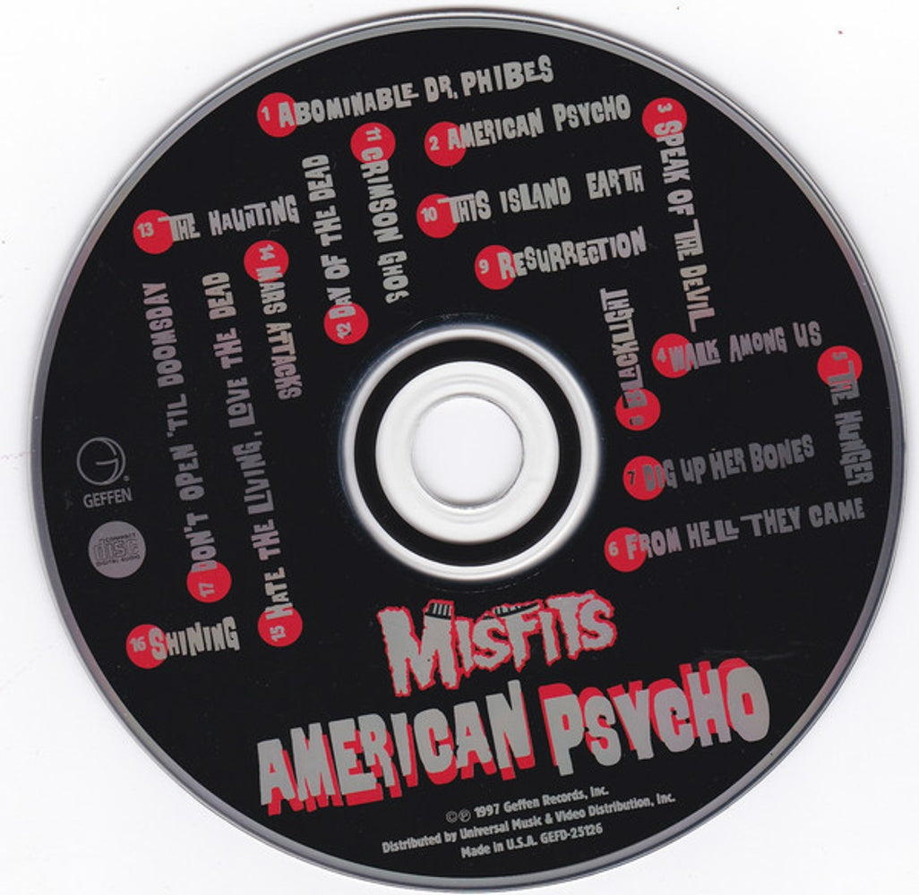 Label Disc: Misfits – American Psycho (CD) CD | Relix