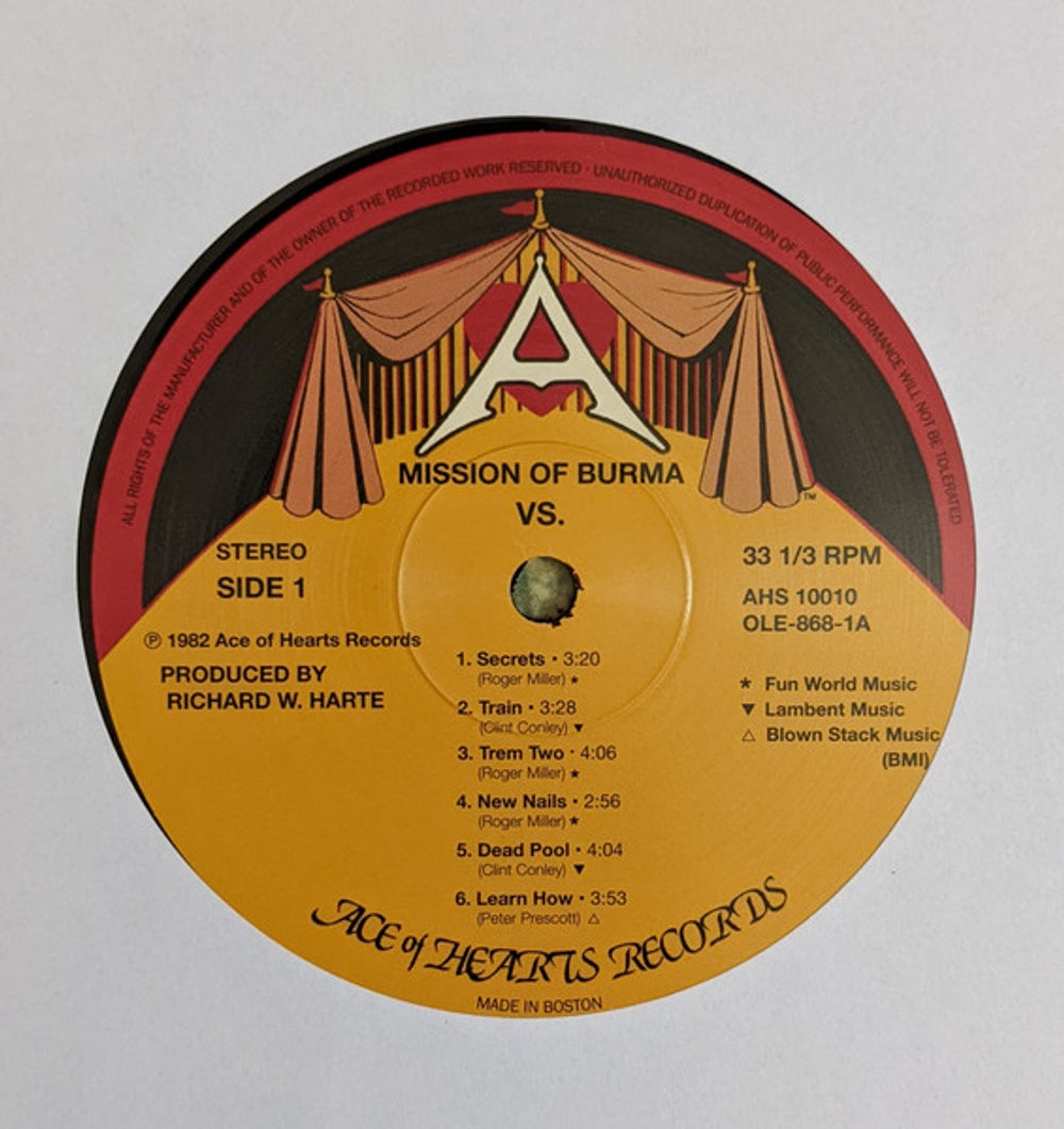 Label Disc: Mission Of Burma – Vs Vinyl LP | Relix