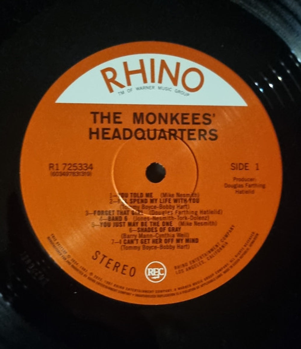Label Disc: Monkees – Headquarters (Bme LP Vinyl) Vinyl LP | Relix