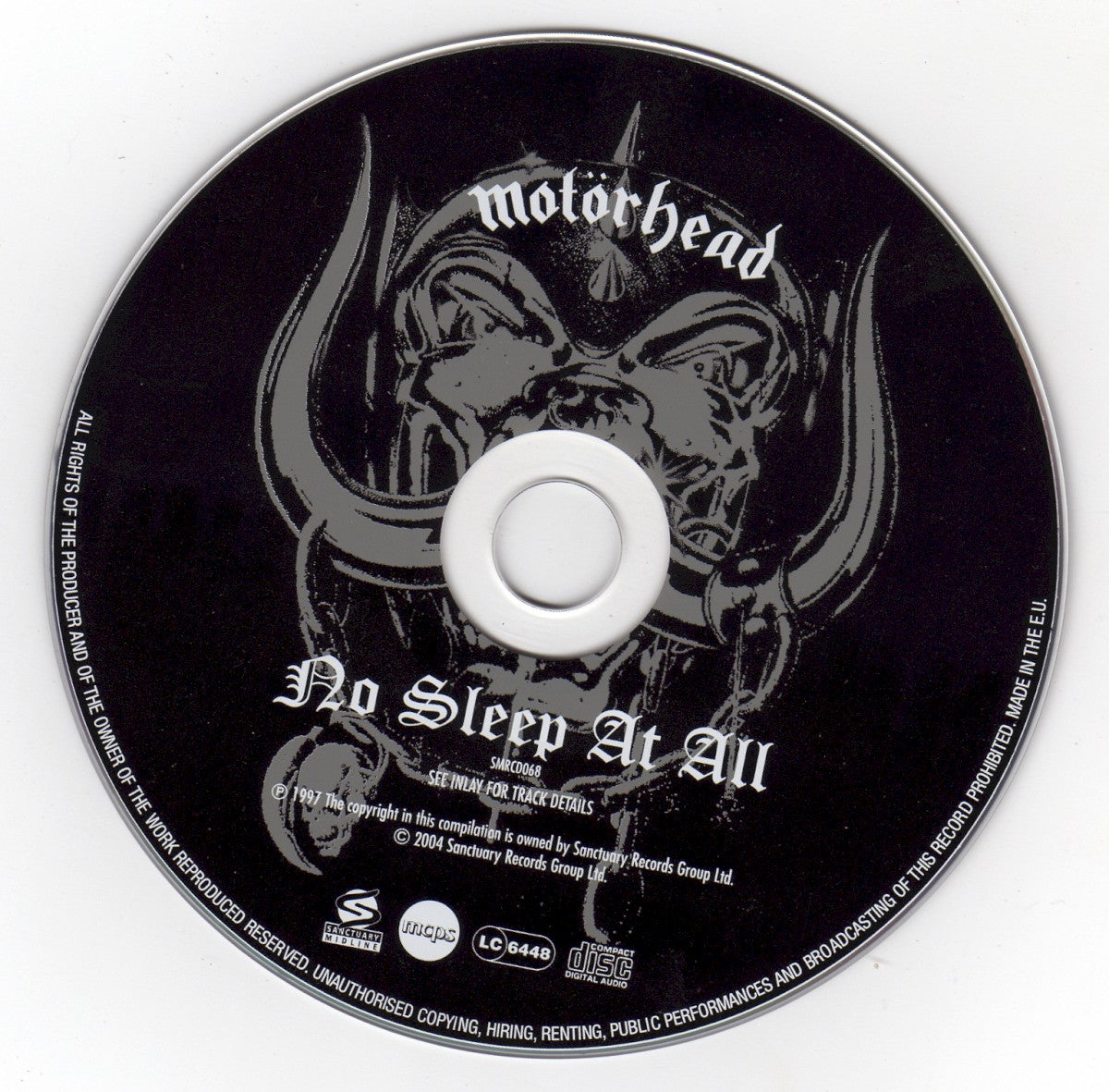Label Disc: Motörhead – No Sleep At All (Import CD) CD | Relix