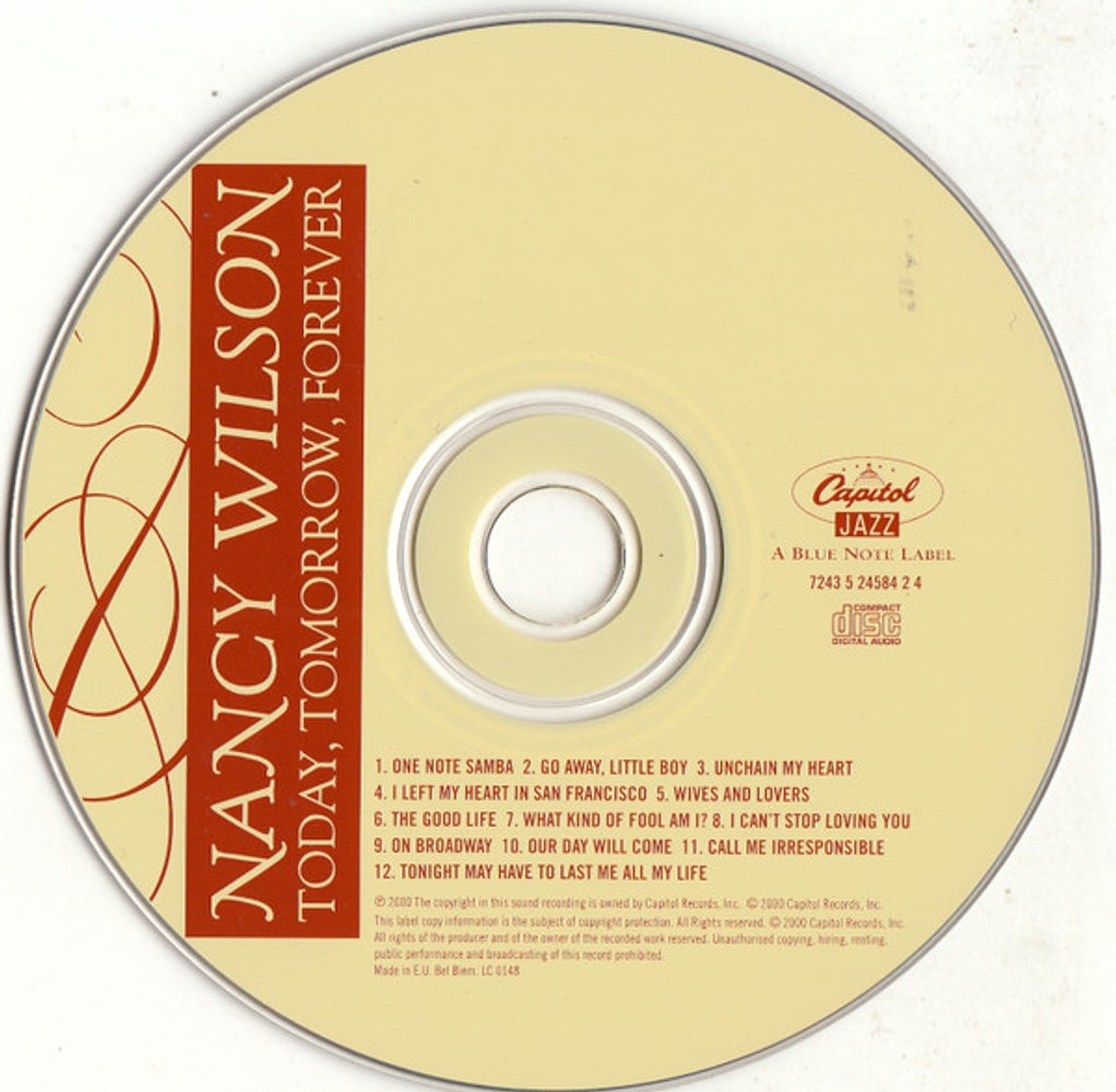 Label Disc: Nancy Wilson – Today, Tomorrow, Forever CD | Relix