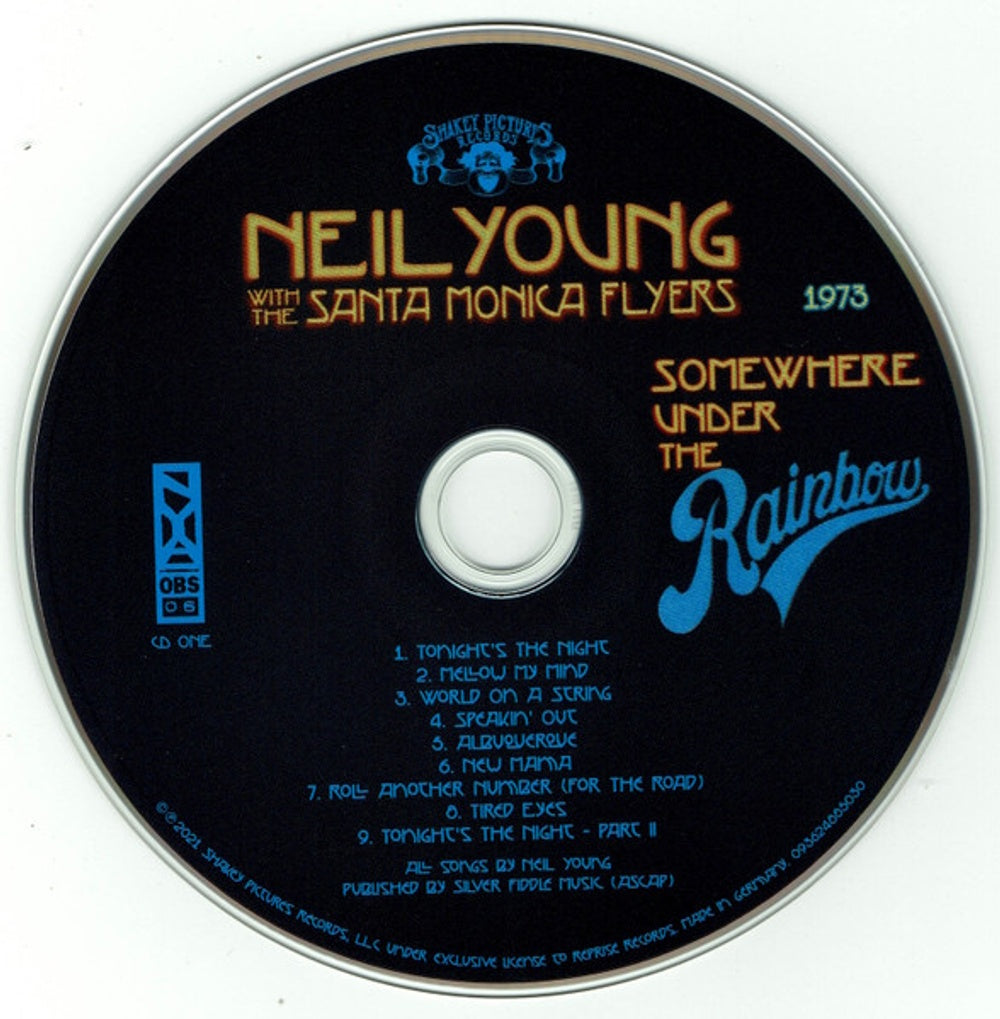 Label Disc: Neil Young – Somewhere Under the Rainbow 1973 (2-CD) CD | Relix
