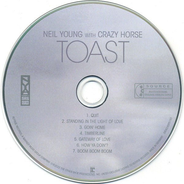 Label Disc: Neil Young with Crazy Horse – Toast CD | Relix