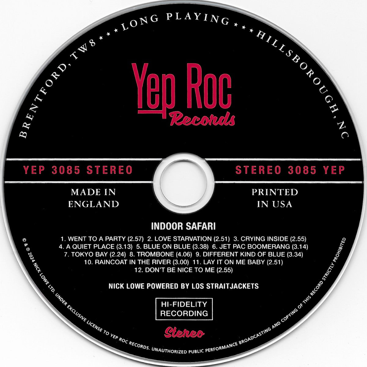 Label Disc: Nick Lowe – Indoor Safari CD | Relix