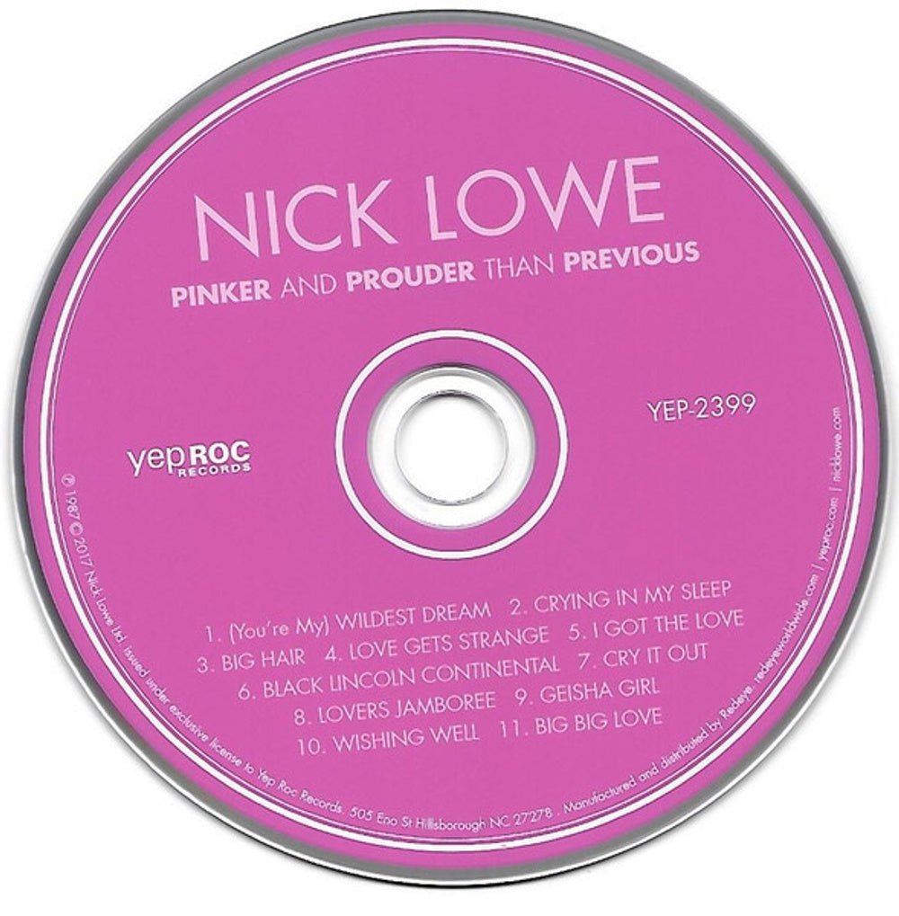 Label Disc: Nick Lowe – Pinker & Prouder CD | Relix