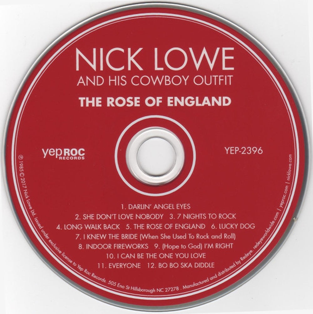 Label Disc: Nick Lowe – Rose Of England (Digipak CD) CD | Relix