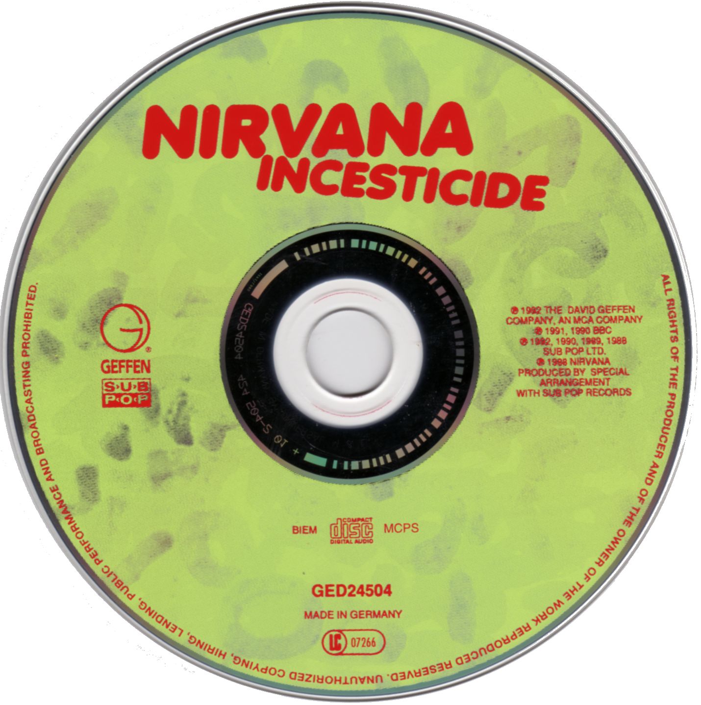 Label Disc: Nirvana – Incesticide CD | Relix