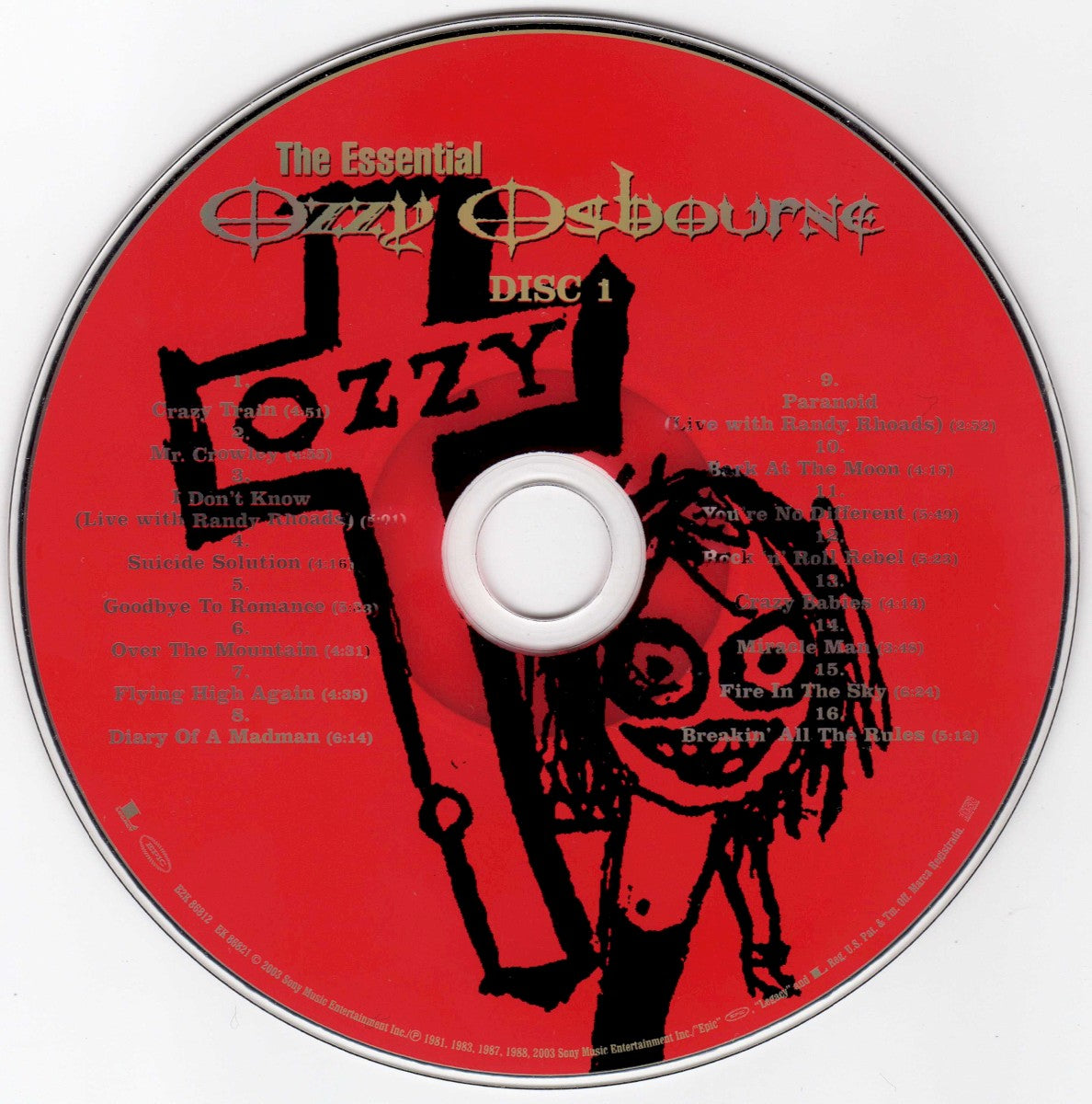 Label Disc: Ozzy Osbourne – Essential Ozzy Osbourne (2-CD) CD | Relix