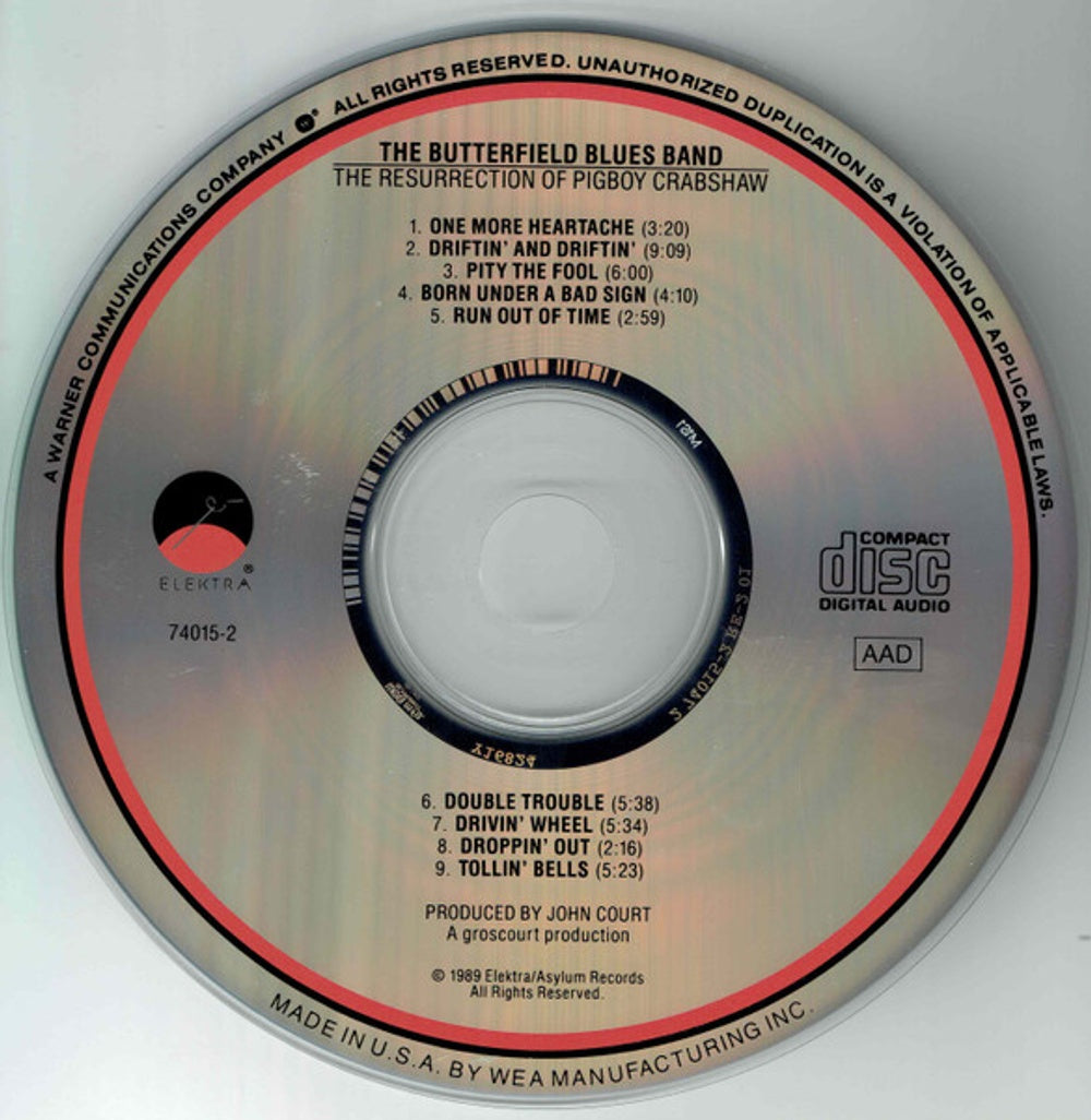 Label Disc: Paul Butterfield Blues Band – Resurrection of Pigboy Crabshaw CD | Relix