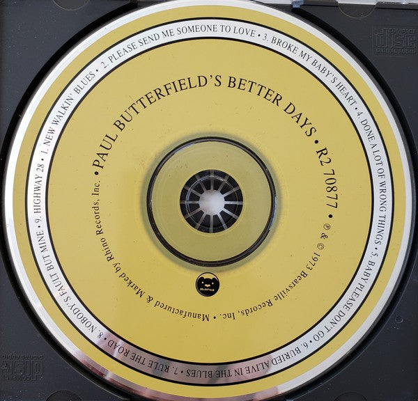 Label Disc: Paul Butterfield's Better Days – Better Days CD | Relix