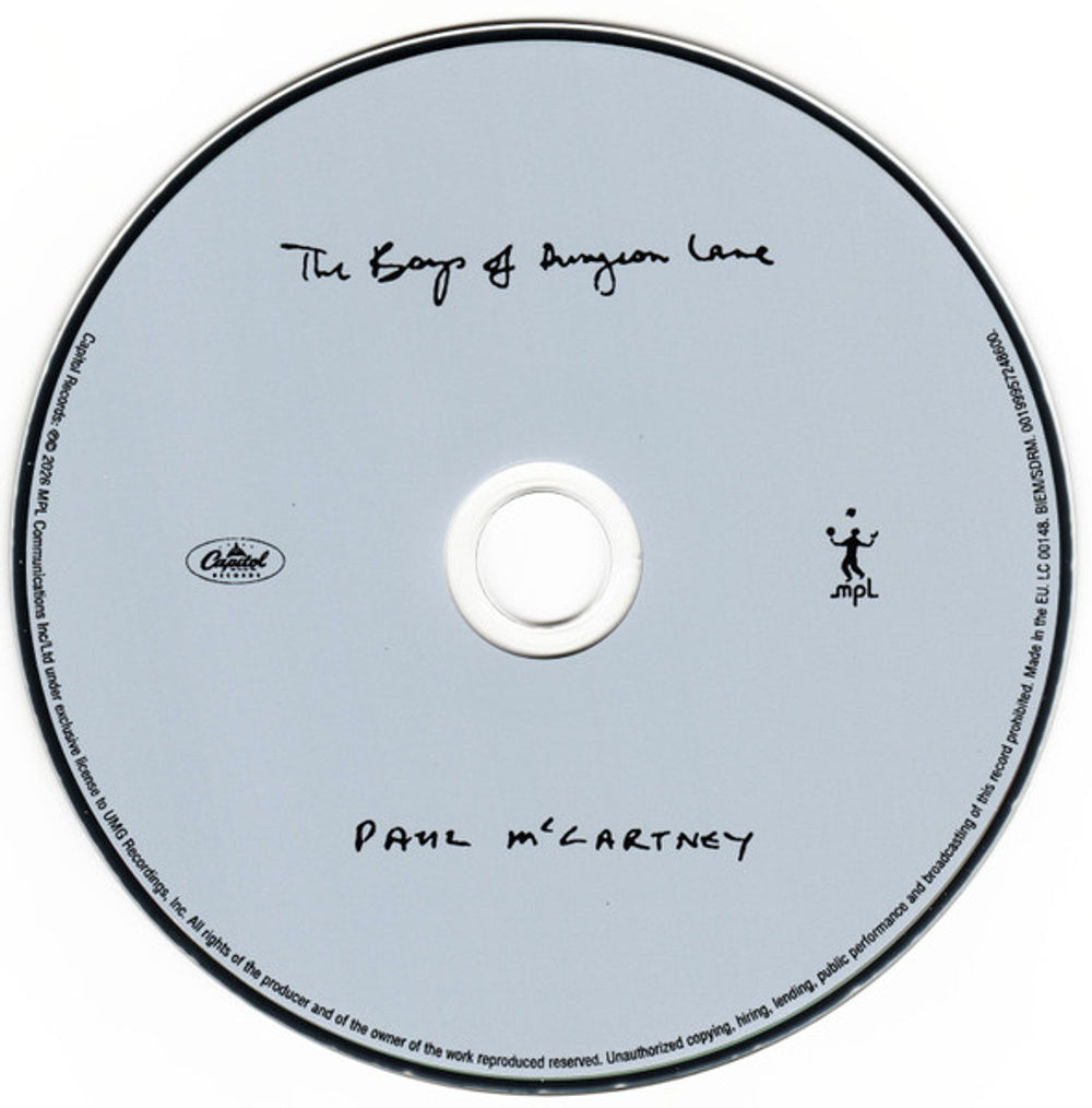 Label Disc: Paul McCartney – The Boys Of Dungeon Lane (CD) CD | Relix