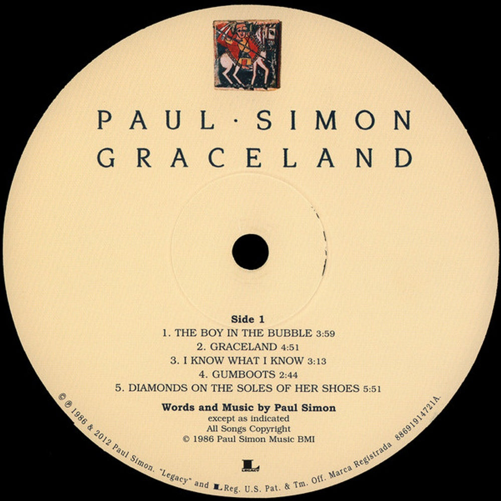 Label Disc: Paul Simon – Graceland: 25th Anniversary Edition (Download Included, Aniv LP Vinyl) Vinyl LP | Relix