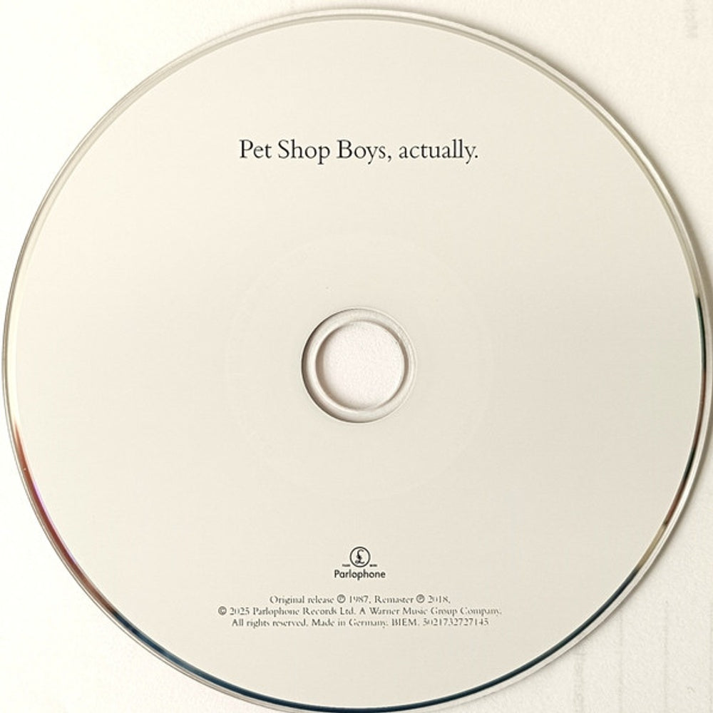 Label Disc: Pet Shop Boys – Actually (Spa CD) CD | Relix