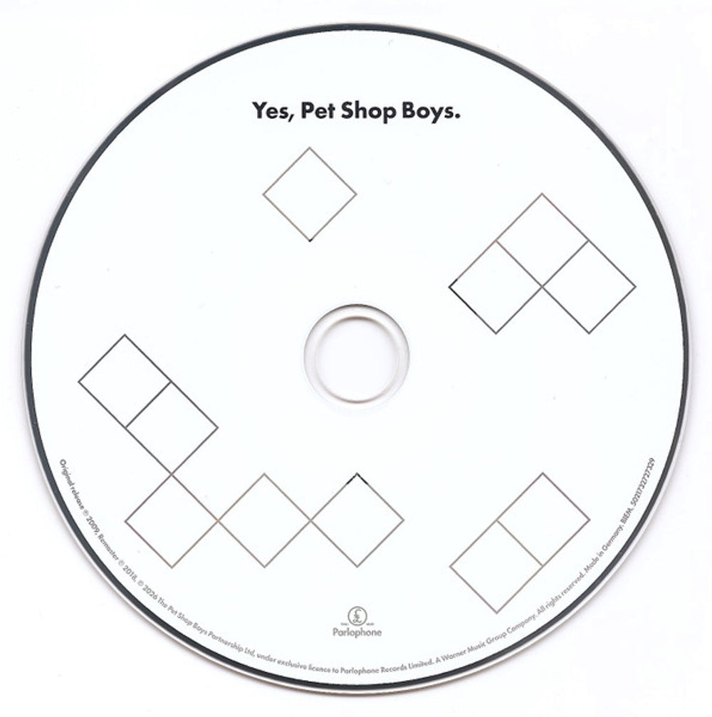 Label Disc: Pet Shop Boys – Yes (2018 Remaster CD) CD | Relix