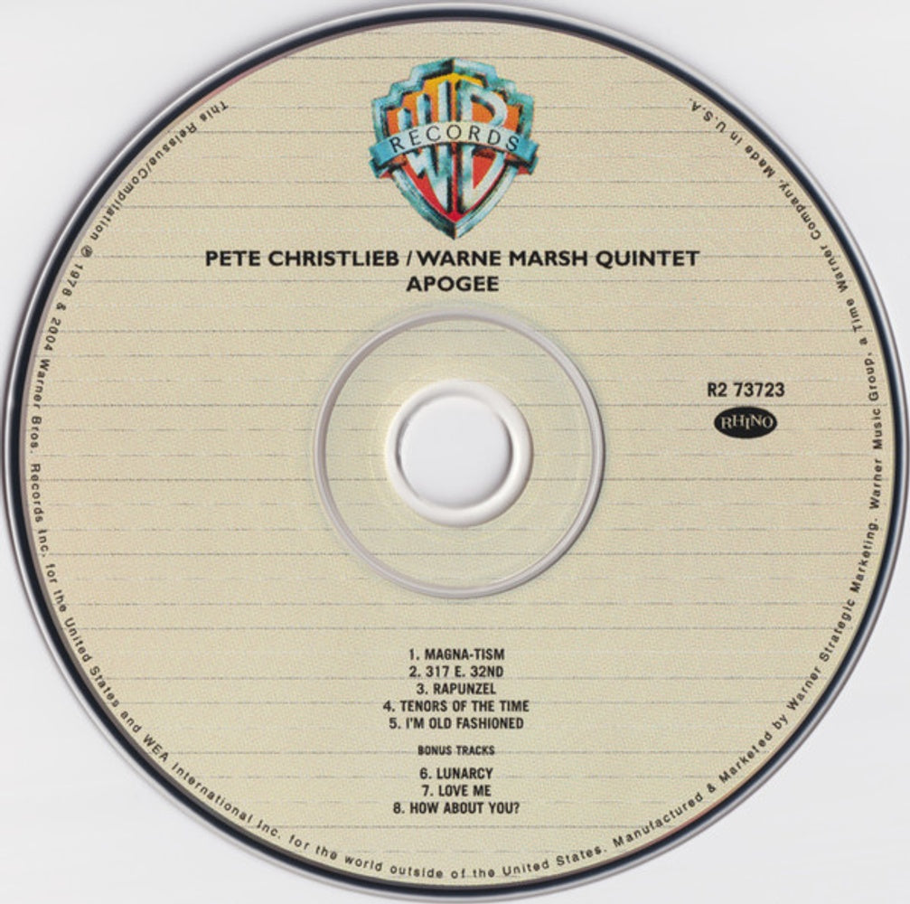 Label Disc: Pete Christlieb – Apogee (Bonus Tracks, Remastered CD) CD | Relix