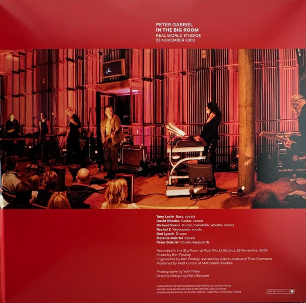 Label Disc: Peter Gabriel – In The Big Room (2-LP Vinyl) Vinyl LP | Relix