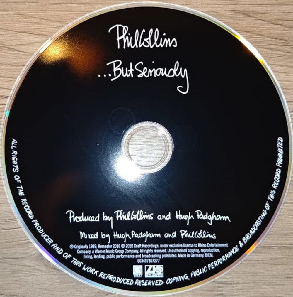 Label Disc: Phil Collins – But Seriously (Uk CD) CD | Relix