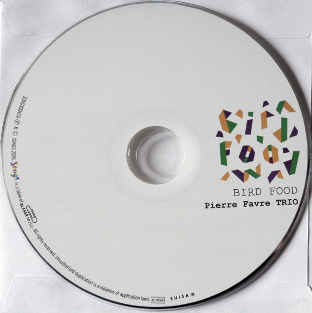 Label Disc: Pierre Favre Trio – Bird Food CD | Relix