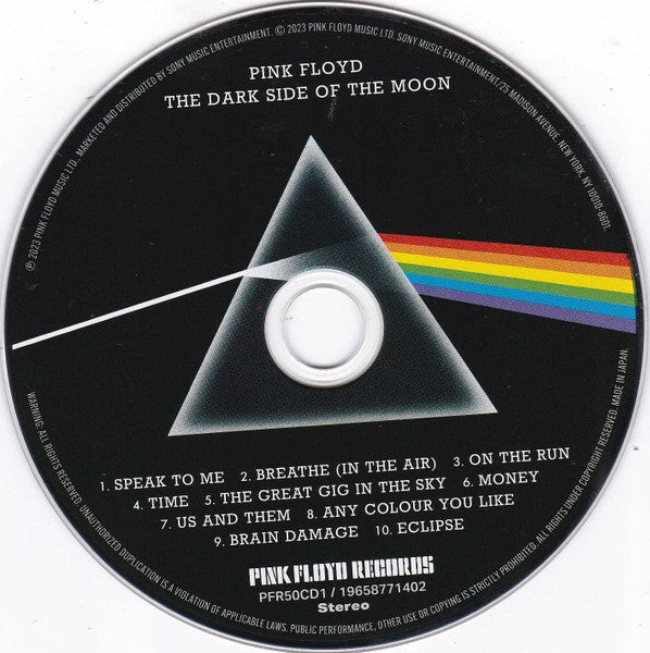 Label Disc: Pink Floyd – The Dark Side of the Moon: 50th Anniversary CD | Relix