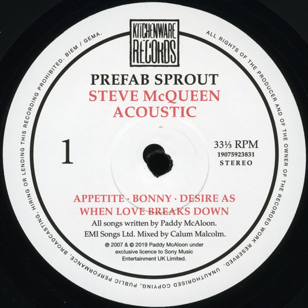 Label Disc: Prefab Sprout – Steve McQueen [RSD 2023] [] Vinyl LP | Relix