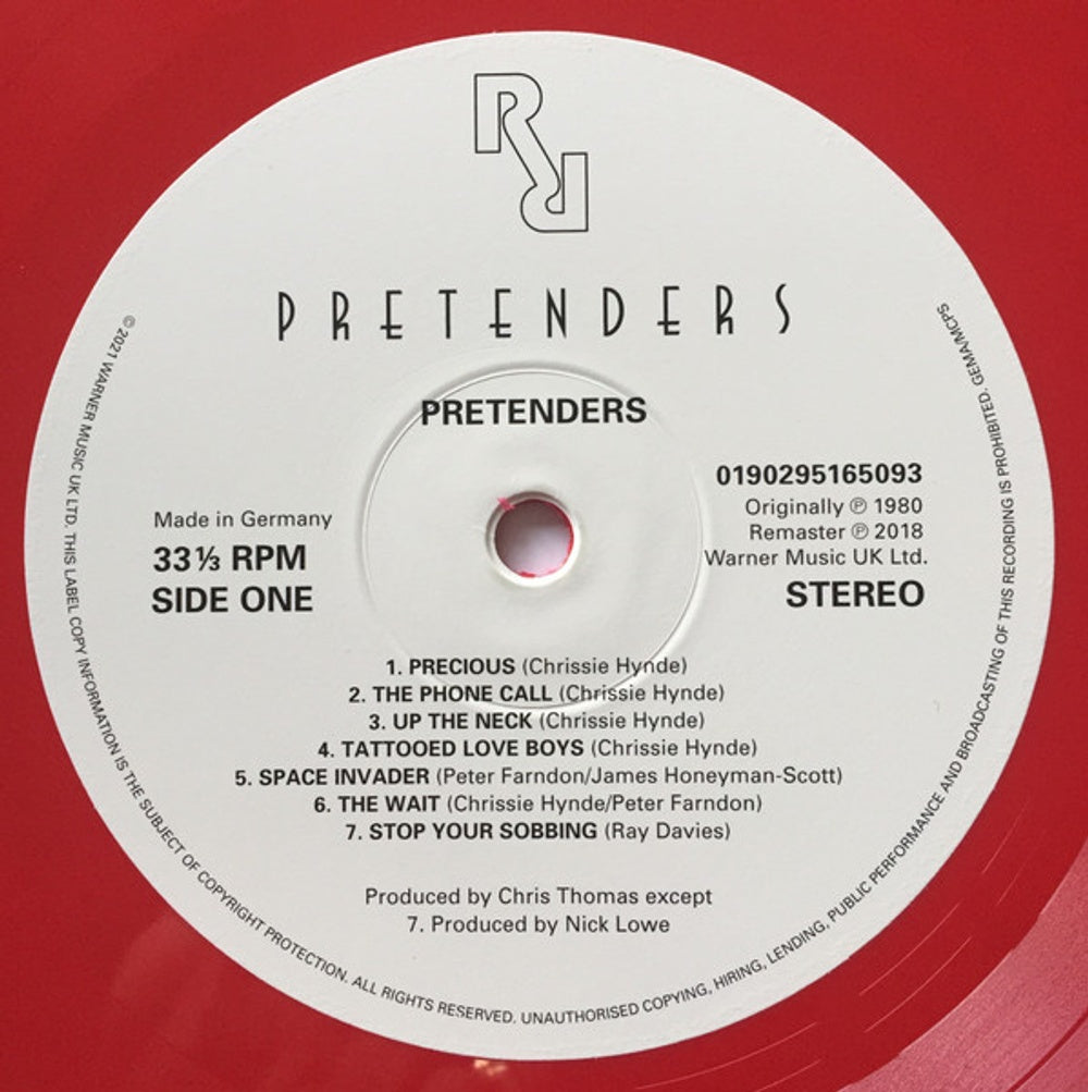 Label Disc: Pretenders – Pretenders: 2018 Remaster Vinyl LP | Relix
