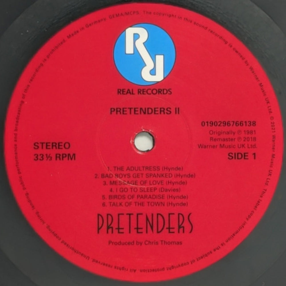Label Disc: Pretenders – Pretenders II: 2018 Remaster Vinyl LP | Relix