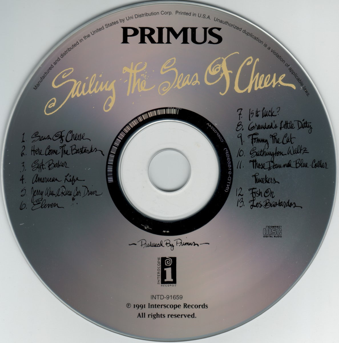 Label Disc: Primus – Sailing the Seas of Cheese CD | Relix