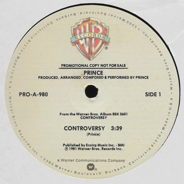 Label Disc: Prince – Controversy Vinyl LP | Relix
