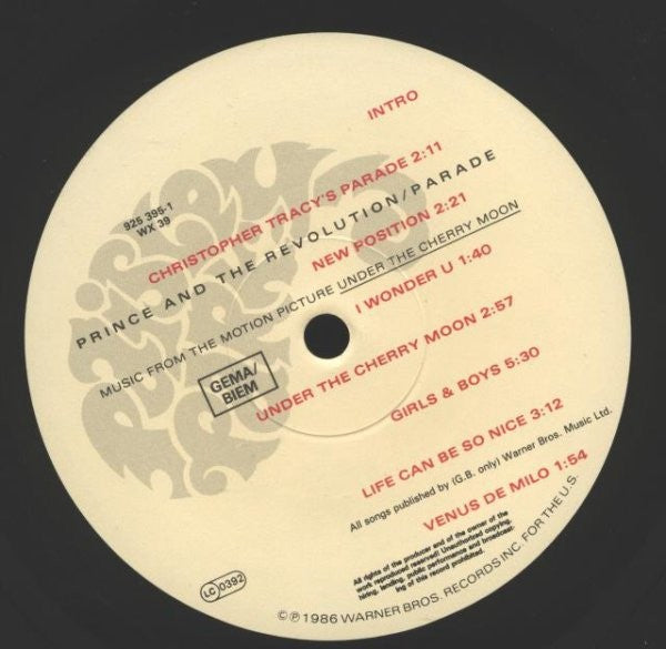 Prince - Parade Vinyl LP | Relix | relix.shop