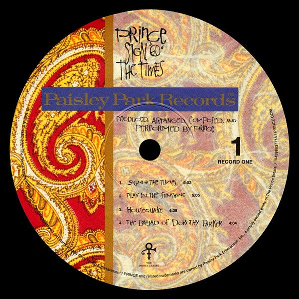Label Disc: Prince – Sign O’ The Times (2-LP Vinyl) Vinyl LP | Relix