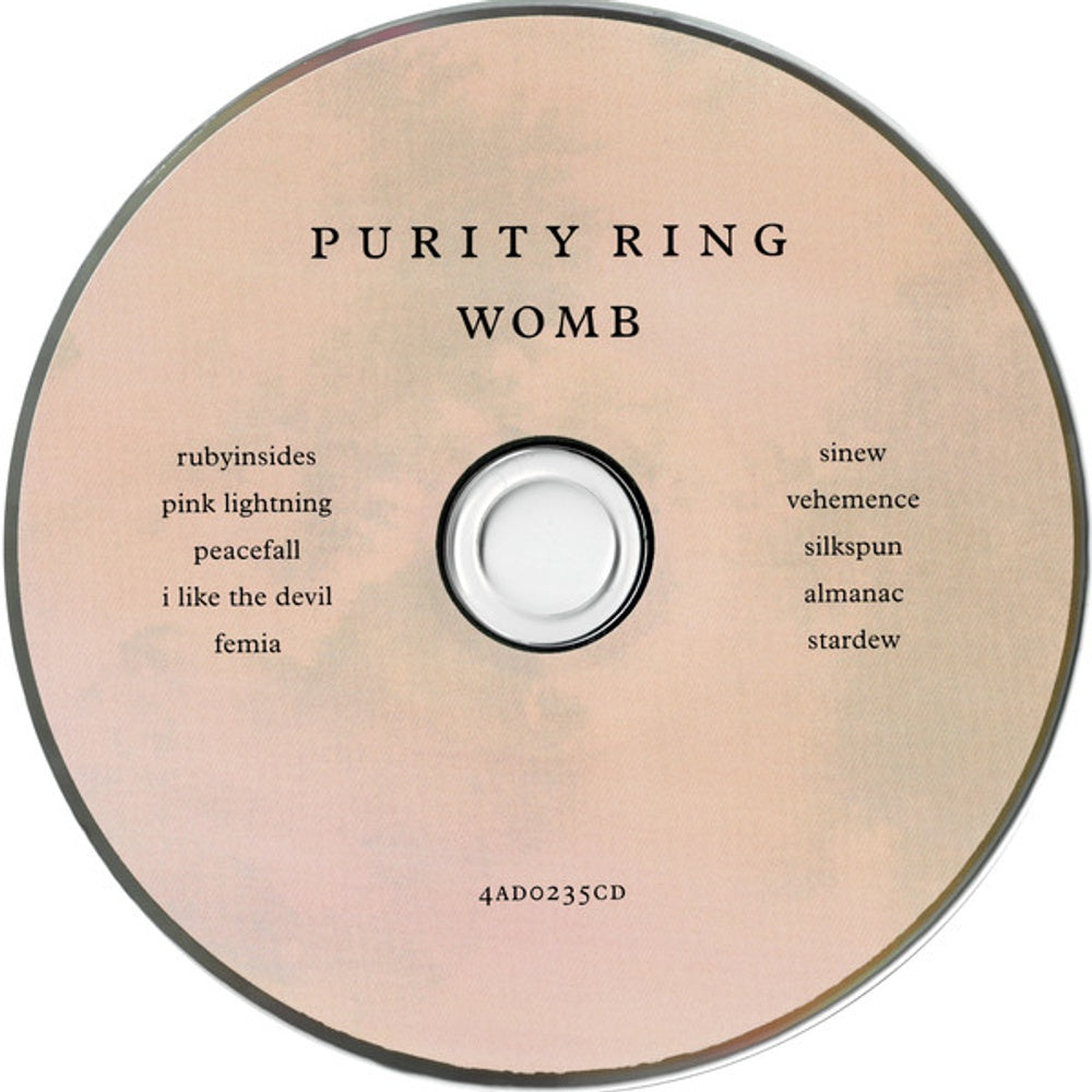 Label Disc: Purity Ring – Womb CD | Relix
