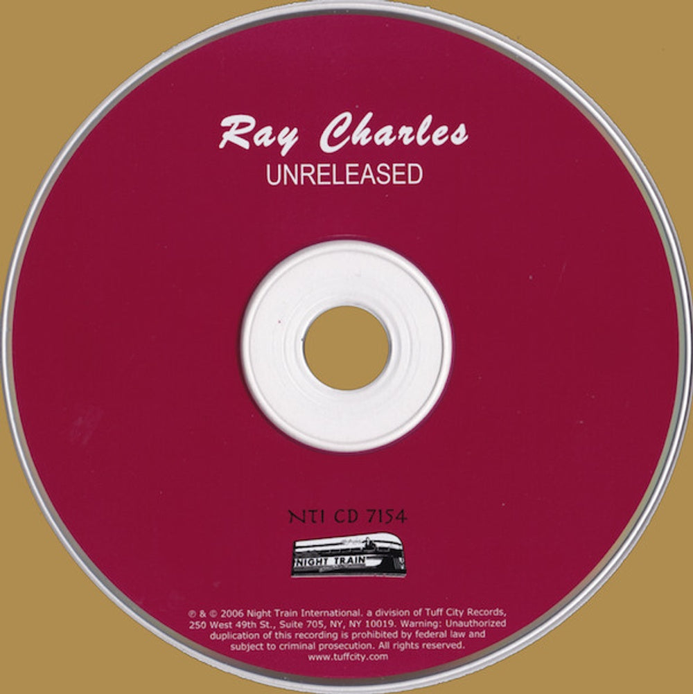 Label Disc: Ray Charles – Ray Charles Unreleased (CD) CD | Relix